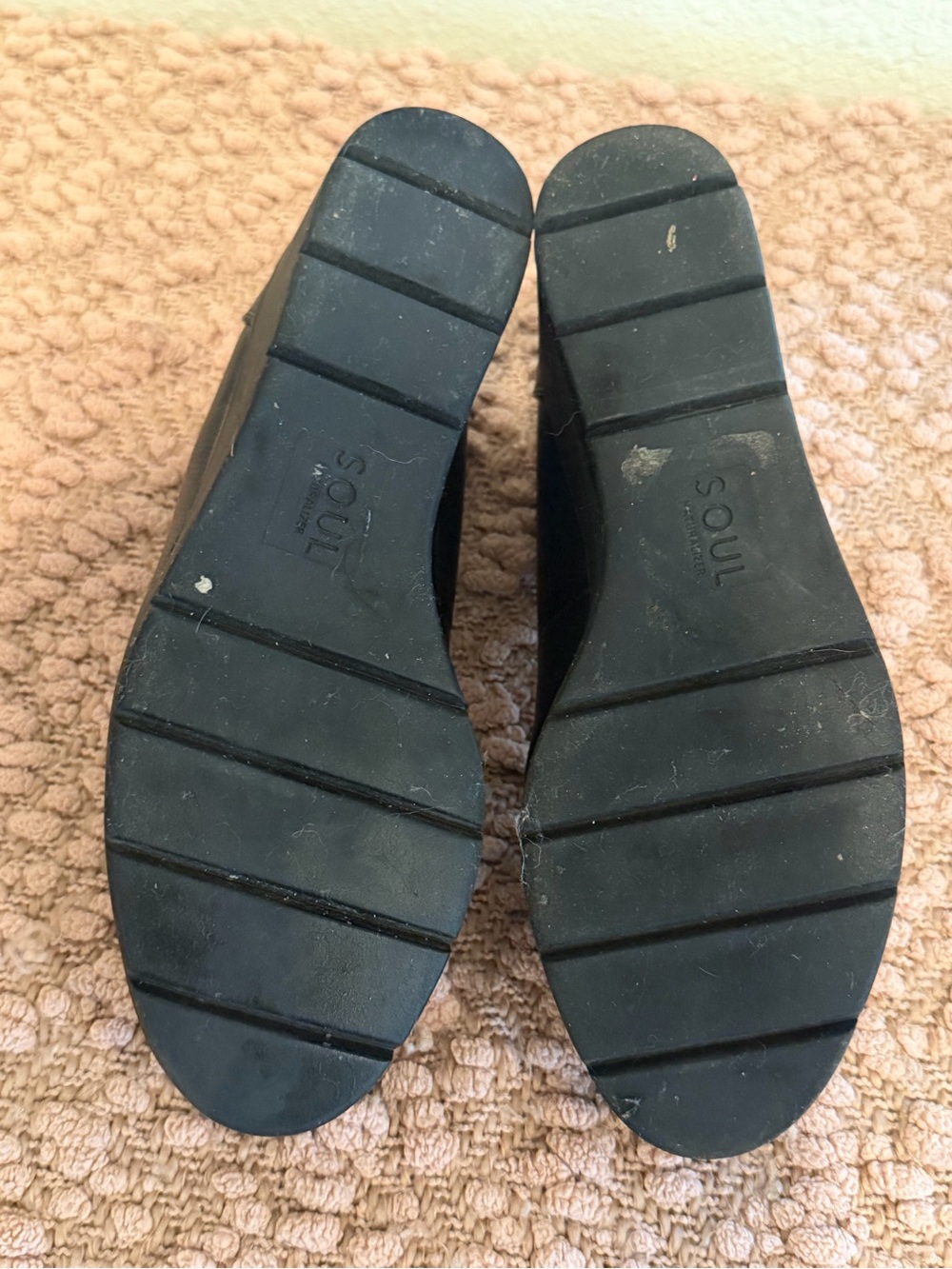 SOUL Naturalizer Black Leather Wedge Pumps - Picture 4 of 4